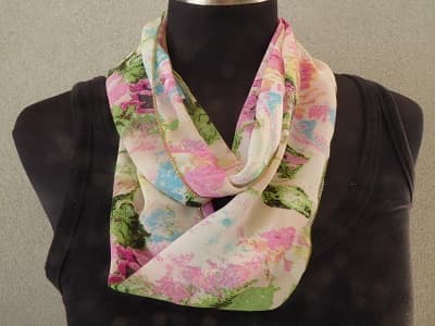Pink chiffon infinity scarf - $15.00